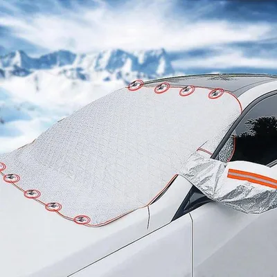 Produktbild von Famanu Frontscheibenabdeckung - Frost-, Schnee- und UV-Schutz für Auto (Faltbar)