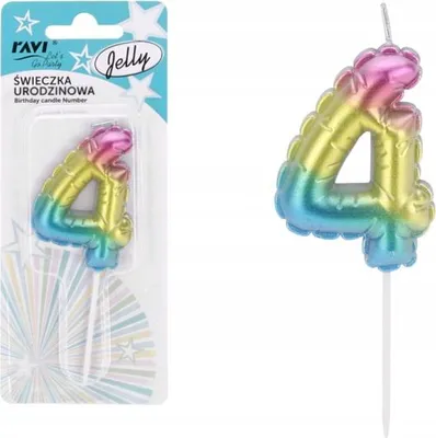 Immagine prodotto di Candele di compleanno Numeri 4 Candela per torta