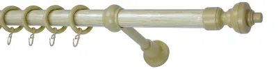 Produktbild von Gardinenstange 2-4m kürzbar Vorhangstange 28mm Komplett inkl. Gardinenringe Haken Dübeln, 3 Farben