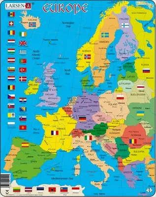 Produktbild von Larsen Maxi Scheda Puzzle Regioni d'Europa, 48 Stück(e), Landkarten