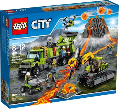 Zdjęcie produktu dla LEGO City Volcano Exploration Base, Zestaw do budowania, 8 lat(a), 824 szt., 1,92 kg