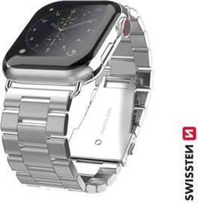 Produktbild von Swissten - kovový pásek pro Apple Watch 38-41 mm (stříbrný)