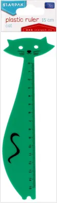 Produktbild von Kunststofflineal Katze 15 cm Starpak 447744