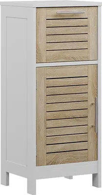 Produktbild von Midischrank Vicco Looma Weiß/Eiche 35 x 80 cm mit 1 Schublade, Model 57484