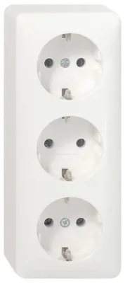 Produktbild von GIRA 078913 SCHUKO-Dreifachsteckdose AP Reinweiß
