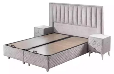 Produktbild von Betten Doppelbett Hotel Bettrahmen Doppel Holz Möbel Bett Polster Luxus Design