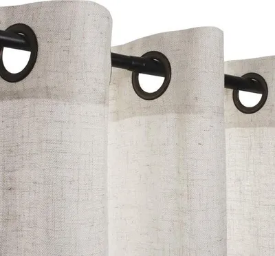 Immagine prodotto di Tende - Semitrasparenti - Lino - Velluto - 2 pezzi - 220 x 140 cm - Grigio