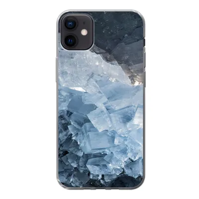 Produktbild von MuchoWow® Handyhülle Schutzhülle Hülle für iPhone 12 mini Naturstein - Kristall - Blau Silikon Softcase Handy Hülle - Bild