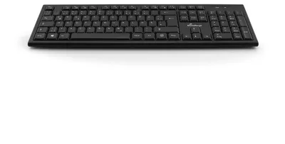 Zdjęcie produktu dla MediaRange MROS111, Pełnowymiarowy (100%), Bezprzewodowy, RF Wireless, Membranowa, QWERTZ, Czarny