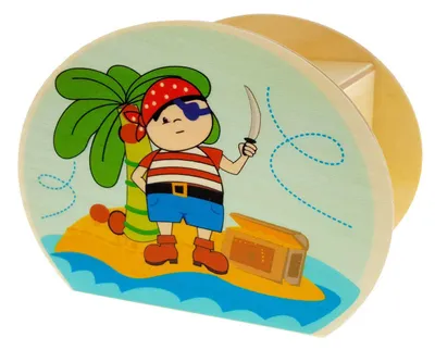 Obrázek produktu pro Dřevěná dekorace pirátská pokladnička ŠxDxV 65x115x85mm NOVINKA
