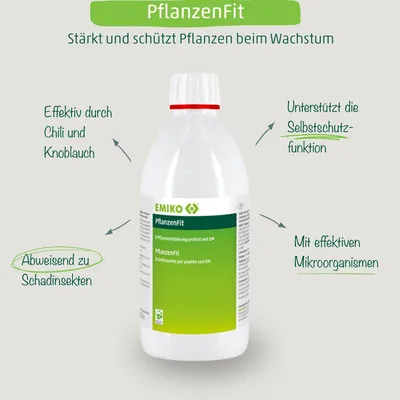Produktbild von Emiko PflanzenFit 250ml sorgt für kräftigen und gesunden Wuchs