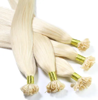Produktbild von hair2heart predĺženie ľudských vlasov viazanie rovné - 25 prameňov 0,5g 30cm 10/0 svetlá blond
