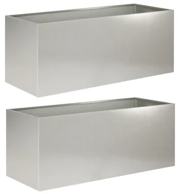 Produktbild von vidaXL Garten-Pflanzgefäß 2 stk. Silber 80 x 40 x 40 cm Edelstahl