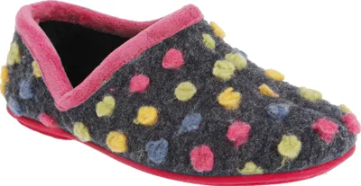 Image de Sleepers Femmes Jade Chaussons / Pantoufles, à pois DF1052 (37 EUR/4 UK) (Fuchsia/Couleurs)