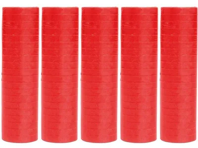 Produktbild von 5 Rollen Papier Luftschlangen rot | schwer entflammbar