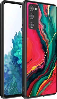 Produktbild von Geeignet für Samsung Galaxy S20 FE Telefon Fall mit roten grünen Marmor Print - TPU Backcover Fall rot grün Marmor Design - Smartphonica