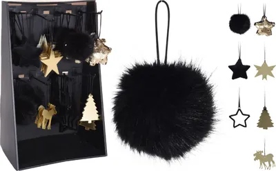 Productafbeelding van Kerstboomornamenten, kerstdecoratie, 8x13 cm