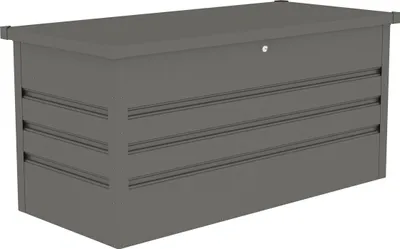 Zdjęcie produktu dla Skrzynia ogrodowa G21 Denver 400 L, blaszana, metaliczna szarość