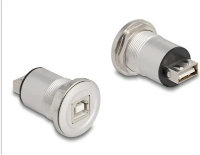 Productafbeelding van Delock USB 2.0, USB Type-A naar USB Type-B, inbouwconnector, aluminium