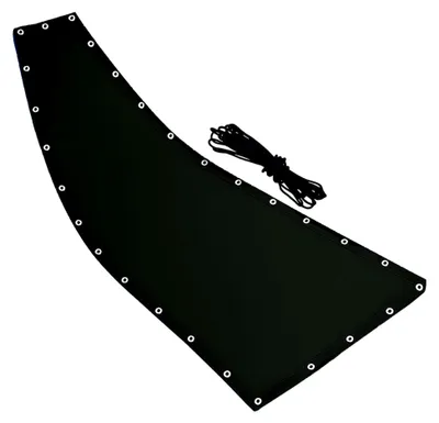 Produktbild von Ersatzstoff für Hängeschaukel, 64 x 197 x 23 cm, wasserdicht, schwarz, für Garten und Terrasse