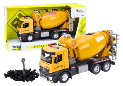 Produktbild von Gelber Betonmischer-LKW mit Friktionsantrieb, Licht und Ton