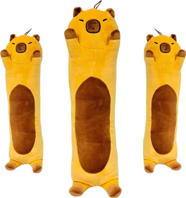 Produktbild von Capybara Kuscheltier Kissen braun Figur Plüsch 83 cm Plüsch Kuschelkissen Zuglufttier
