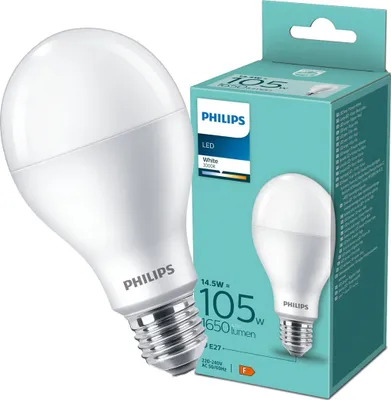 Obrázek produktu pro Philips Žárovka 105 W A67 E27, 14,5 W, 105 W, E27, 1650 lm, 10000 h, Bílá