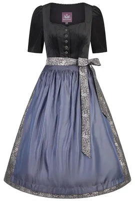 Produktbild von Dirndl Königsberg Samt 75cm Länge schwarz 32