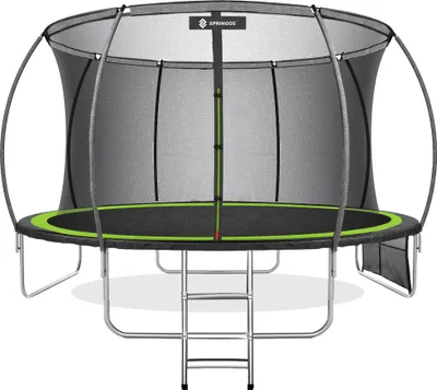 Produktbild von Springos® Gartentrampolin mit Innennetz 366 cm / 12 FT Komplettset mit Sprungmatte Schutzabdeckung Leiter