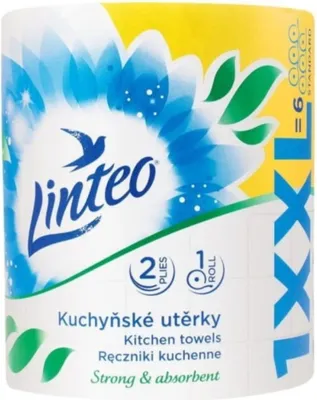 Obrázok produktu pre Utěrka papírová Linteo XXL, 2vrstvá, celulóza, kuchyňská role, 60 m, bílá