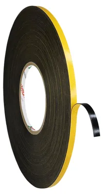 Doppelseitige Montagetape, 10 mm x 50 m, schwarz, stark klebend
