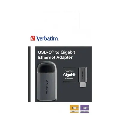 Produktbild von Verbatim 49146, USB 3.2 Gen 1 (3.1 Gen 1) Type-C, Schwarz, Silber, RJ-45, Metall, USB, 5 - 40 °C