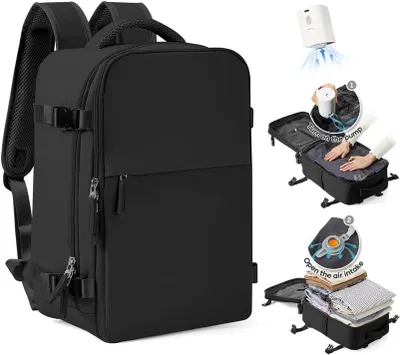 Produktbild von Vakuum Rucksack Damen, wasserdicht, mit Pumpe, Ryanair Handgepäck, für Reisen