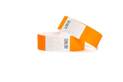 Produktbild von 200 tyvek armbänder Neon orange, Eintrittsbänder, Einlassbänder