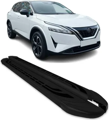 Image de 2021-2024 Nissan Qashqai III J12 Marchepieds latéraux pédale Aluminium Noir 2Pcs