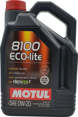 Produktbild von Motoröl MOTUL 8100 ECO-LITE 0W-20 5 Liter