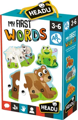 Produktbild von Headu Lernspielzeug in Form von Tieren auf Englisch, Mehrfarbig