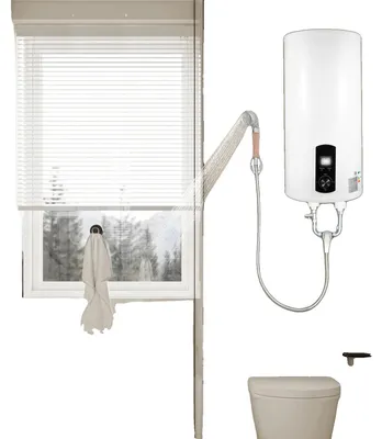 Obrázek produktu pro Elektrický ohřívač vody, vertikální montáž, odolná konstrukce, BÍLÁ
