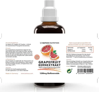 Produktbild von BAFOXX Nutrition® Grapefruitkernextrakt Tropfen mit Vitamin C
