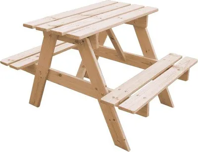 Produktbild von Holztisch mit Stuhl 81x60x50cm Picknicktisch