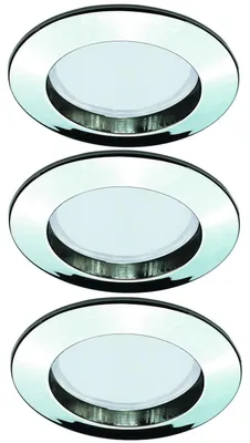 Produktbild von Paulmann Premium Einbauleuchten Set starr Sparlampe 3x11W 230V GU10 51mm Chrom/Alu Zink