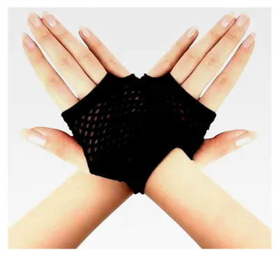 Produktbild von Fingerlose Netzhandschuhe für Damen im Neon-Look für 80er und 90er Jahre Rave- und Retro-Partys