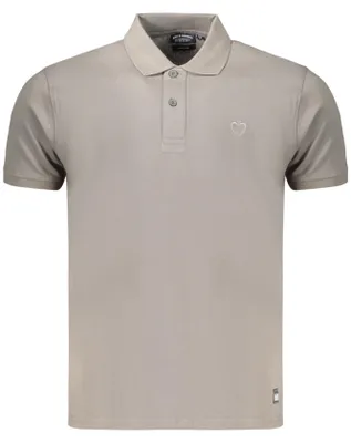 Zdjęcie produktu dla Kisses & Hugs Herren-Poloshirt, grau, kurzärmelig