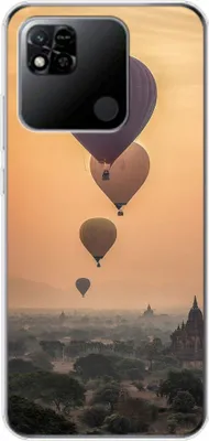 Produktbild von König Design Hülle kompatibel mit Xiaomi Redmi 10A Kunststoff Soft Handyhülle - Handy Case Heißluftballons