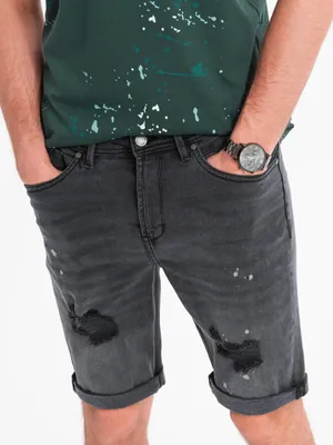 Obrázek produktu pro Ombre Clothing Pánské džínové kraťasy Connere šedá S