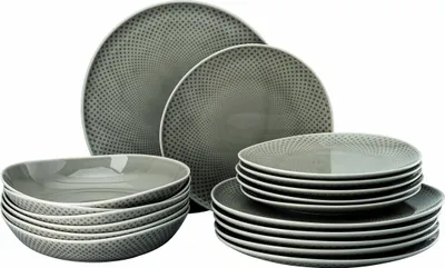 Immagine prodotto di Rosenthal Set 18-tlg./Teller Junto Pearl Grey Porzellan Grau 10540-405201-28647