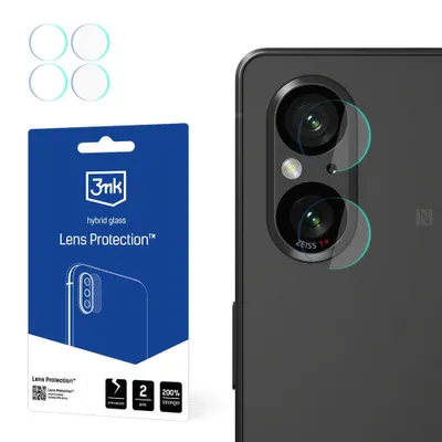 Produktbild von 3mk Hybridglas Lens Protection für Sony Xperia 5 V  Kamera Objektiv Kameralinse 0,16mm 6H (4 Stück)