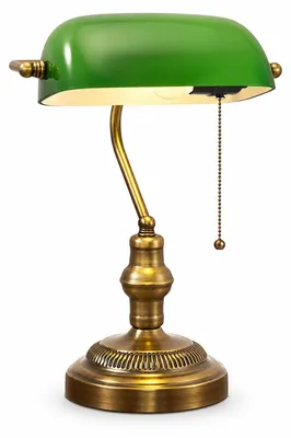 Productafbeelding van LANMOU bureaulamp, groen met glazen kap, E27 fitting en aan/uit-schakelaar