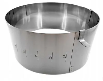 Produktbild von Kuchpol Verstellbarer Tortenring mit Skala 18-30 cm, Höhe 12 cm