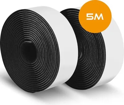 Produktbild von Klettband selbstklebend 5 Meter - Klettbandband schwarz - extra stark